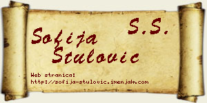 Sofija Štulović vizit kartica